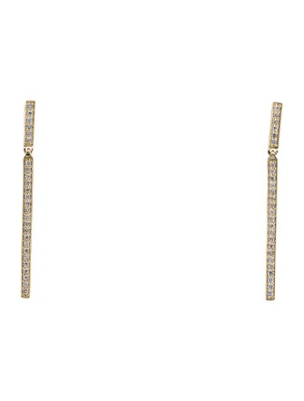Earrings 10K Lab-Grown Diamond Bar Drop Earrings