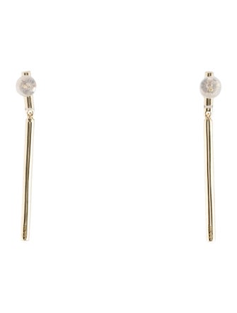 Earrings 10K Lab-Grown Diamond Bar Drop Earrings