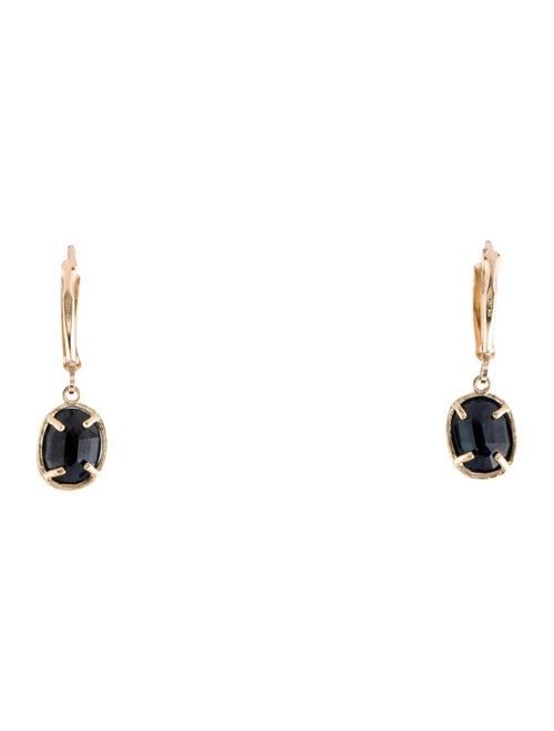 Earrings 10K 3.87ctw Sapphire Drop Earrings