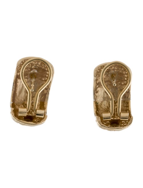 Earrings 14K Two-Tone Earclips