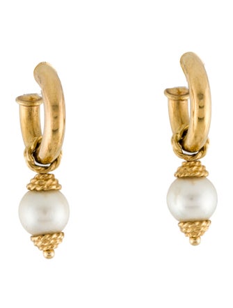 Earrings 18K Pearl Drop Earrings