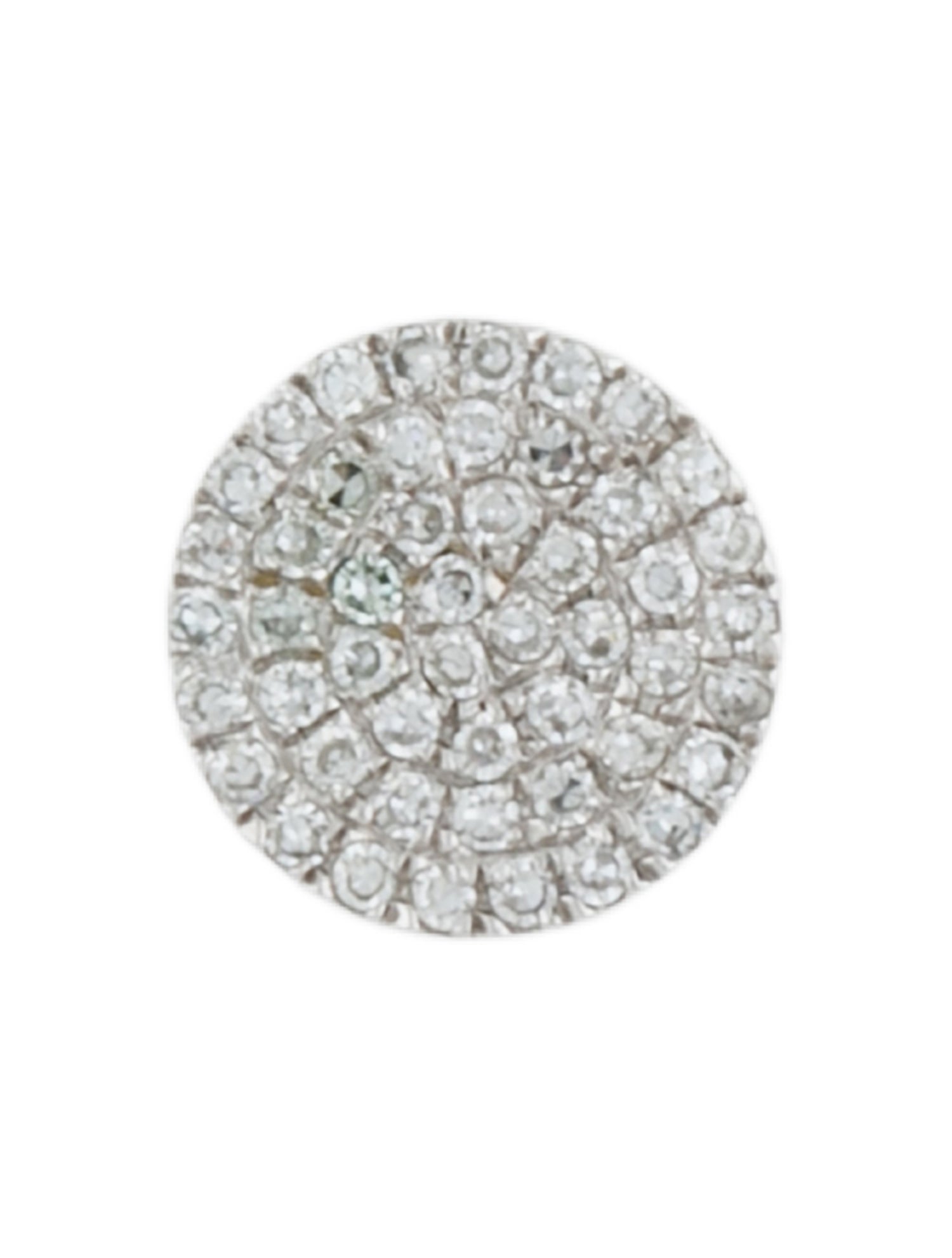 Earrings 14K Diamond Disc Stud Earring
