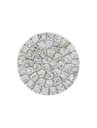 Earrings 14K Diamond Disc Stud Earring