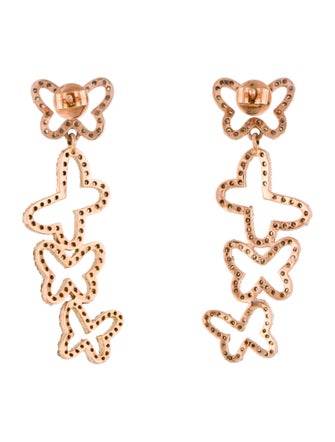 Earrings 14K 1.63ctw Diamond Butterfly Drop Earrings