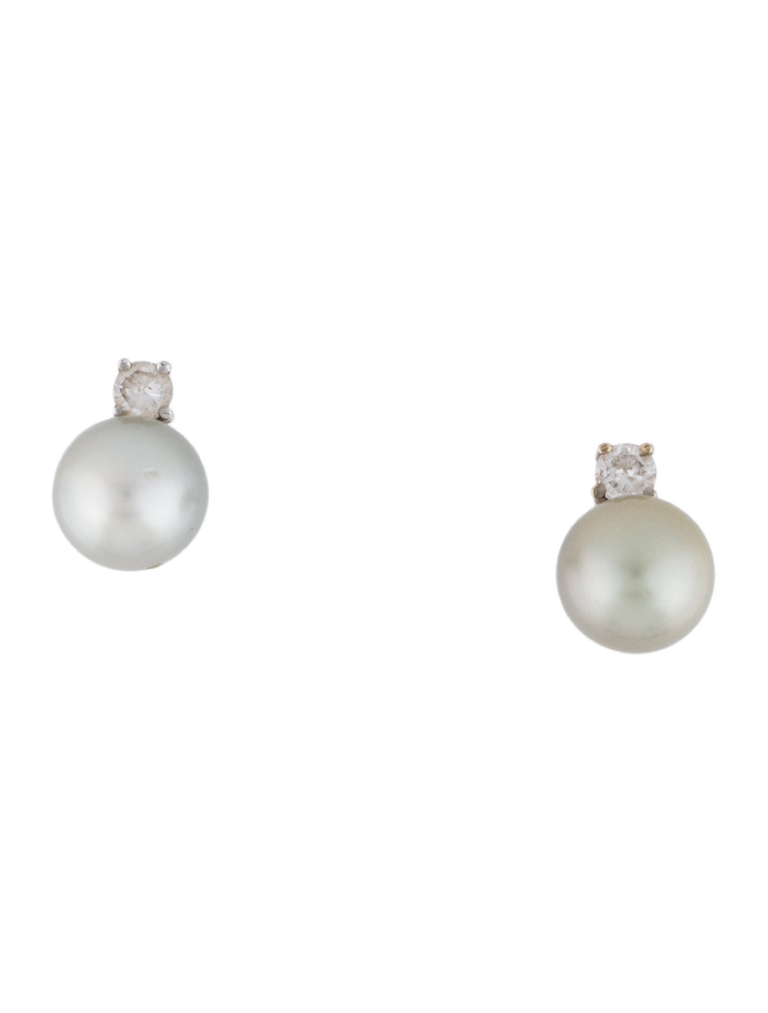 Earrings 18K Pearl & Diamond Stud