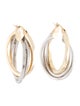Earrings 14K Two-Tone Hoop Earrings
