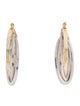 Earrings 14K Two-Tone Hoop Earrings