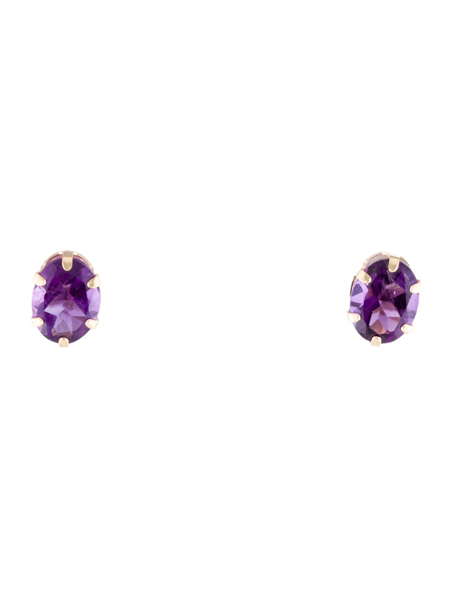 Earrings 14K Amethyst Stud Earrings