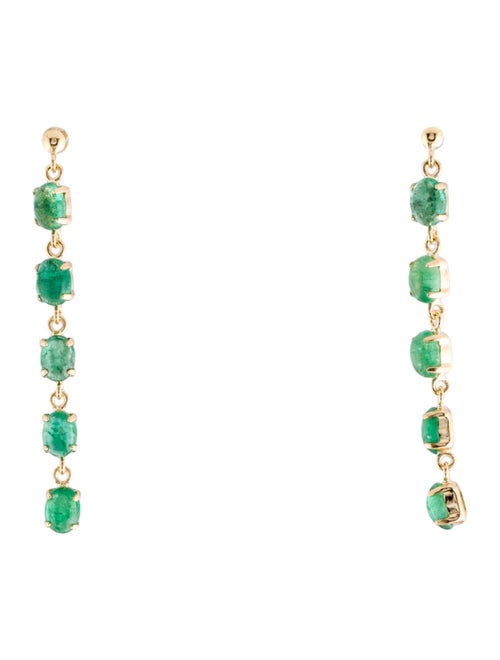 Earrings 18K 1.77ctw Emerald Drop Earrings