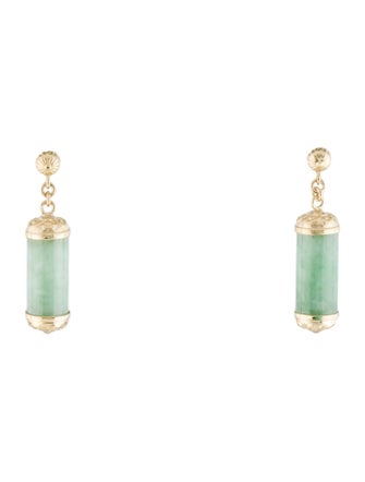 Earrings 14K Jadeite Drop Earrings