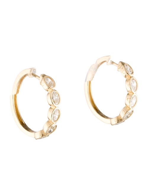 Earrings 14K 1.60ctw Lab-Grown Diamond Hoop Earrings