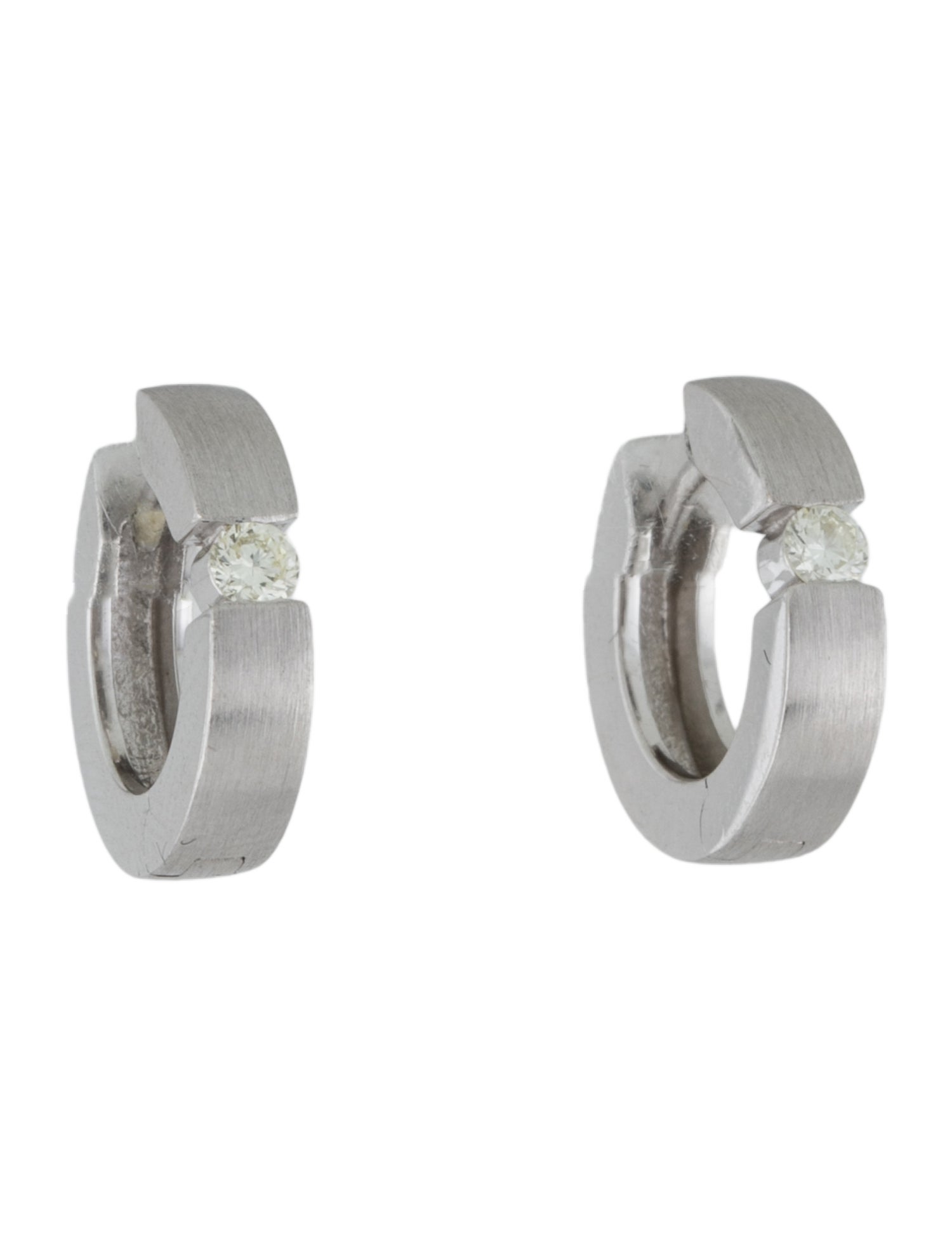 Earrings 18K Diamond Huggie Hoop