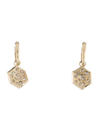 Earrings 10K Diamond Drop Earrings