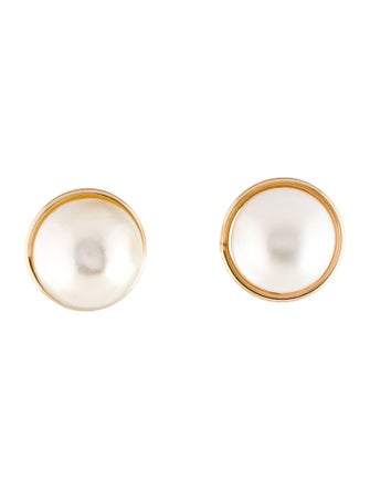 Earrings 14K Cultured Mabé Pearl Clip-on Earrings