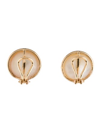Earrings 14K Cultured Mabé Pearl Clip-on Earrings