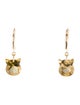 Earrings 14K Citrine Cat Bead Drop Earrings