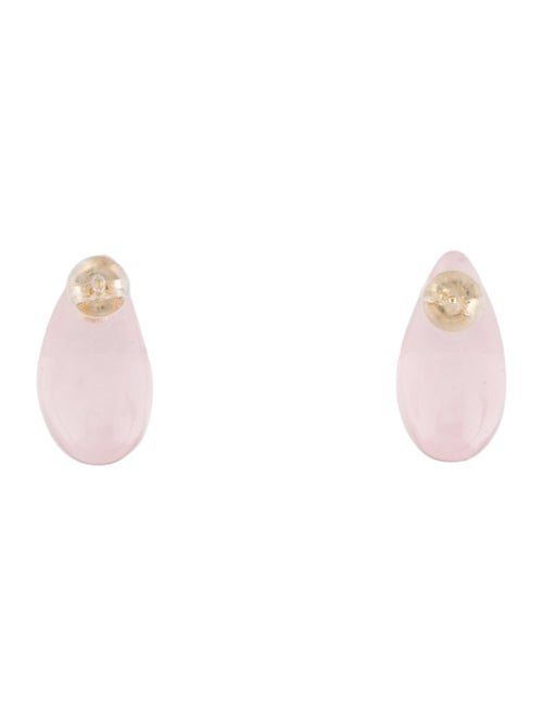 Earrings 14K Rose Quartz Drop Earrings