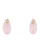 Earrings 14K Rose Quartz Drop Earrings