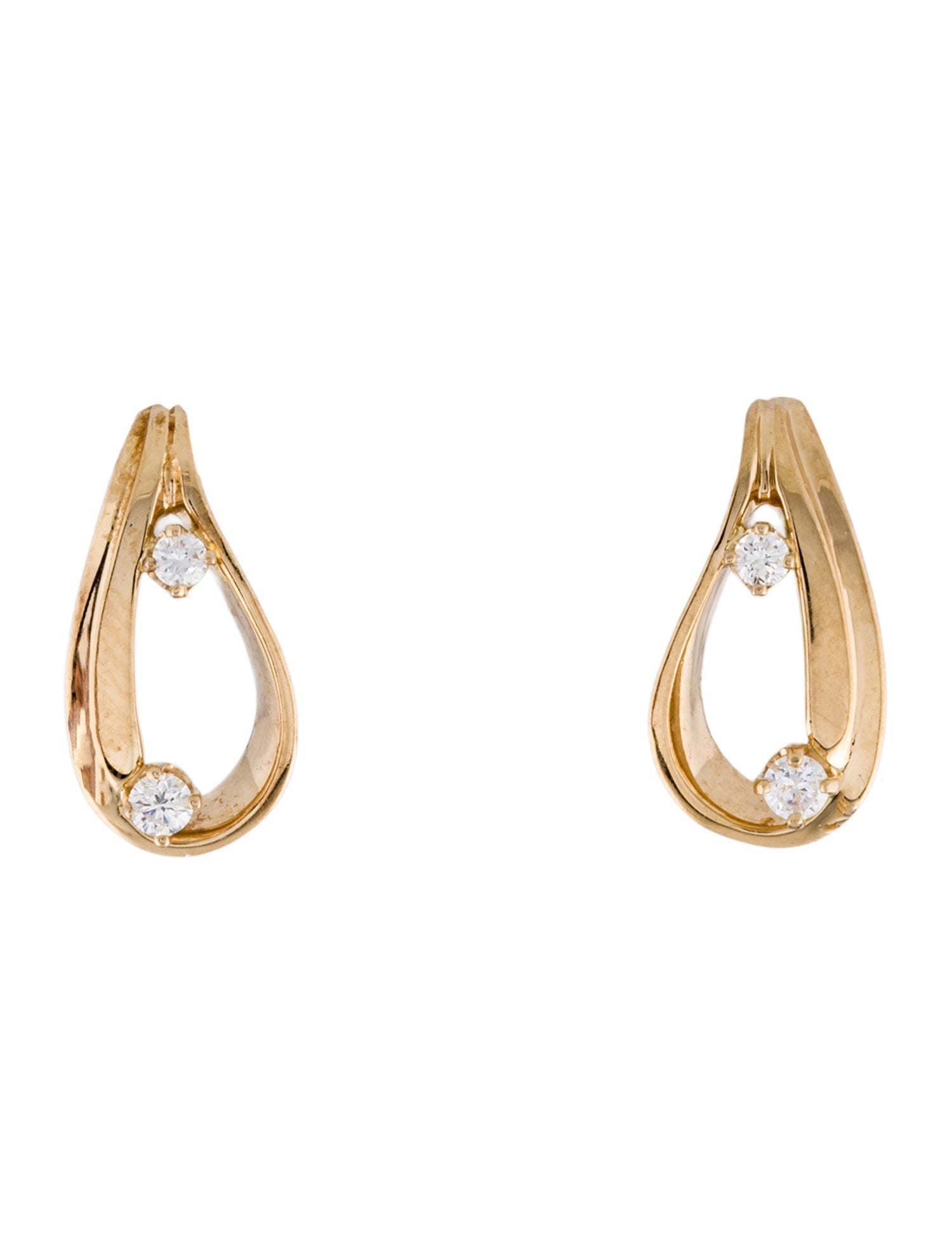 Earrings 14K Diamond Drop