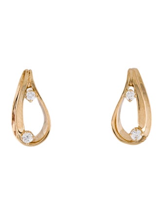 Earrings 14K Diamond Drop Earrings