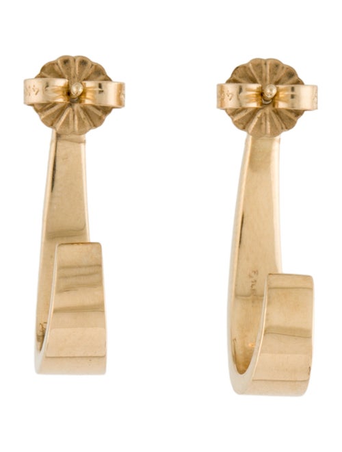 Earrings 14K Diamond Solitaire Hoop Earrings