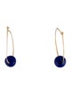 Earrings 14K Lapis Lazuli Hoop Earrings