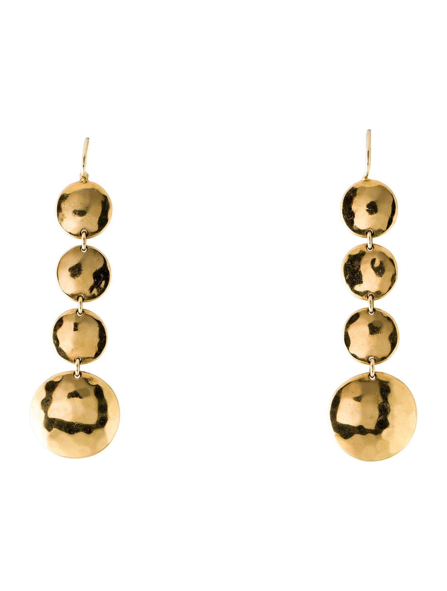 Earrings 22K Disc Drop Earrings