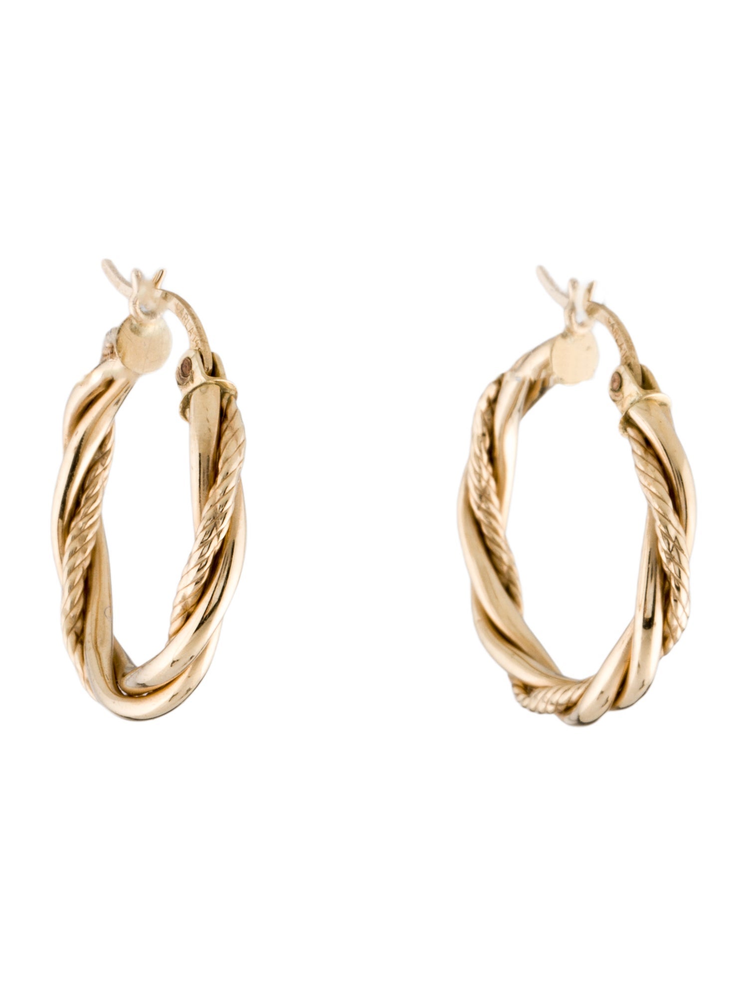 Earrings 14K Twist Hoop