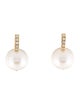 Earrings 14K Pearl & Diamond Drop Earrings