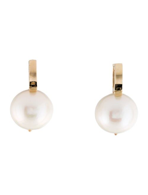 Earrings 14K Pearl & Diamond Drop Earrings