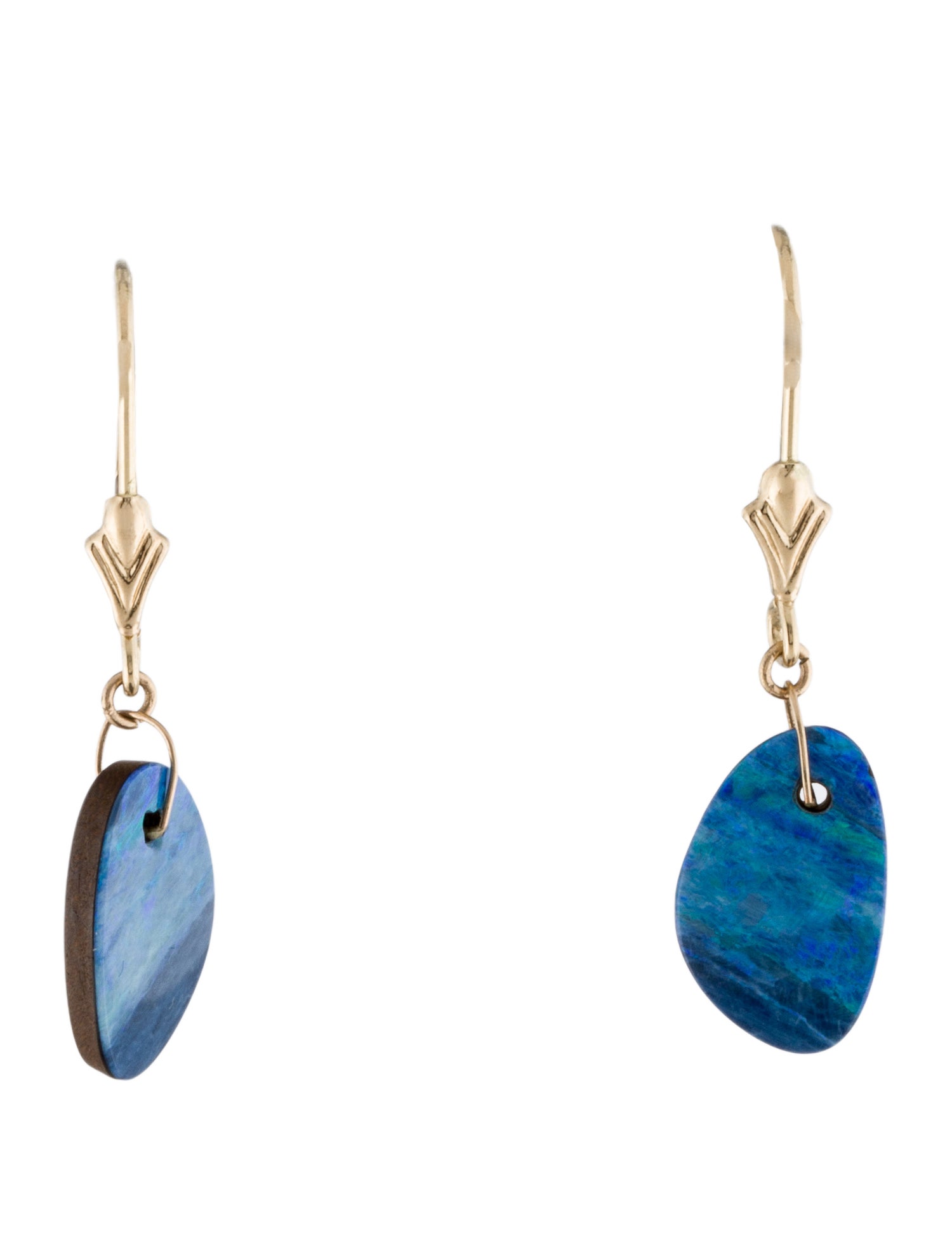 Earrings 14K Opal Doublet Drop Earrings