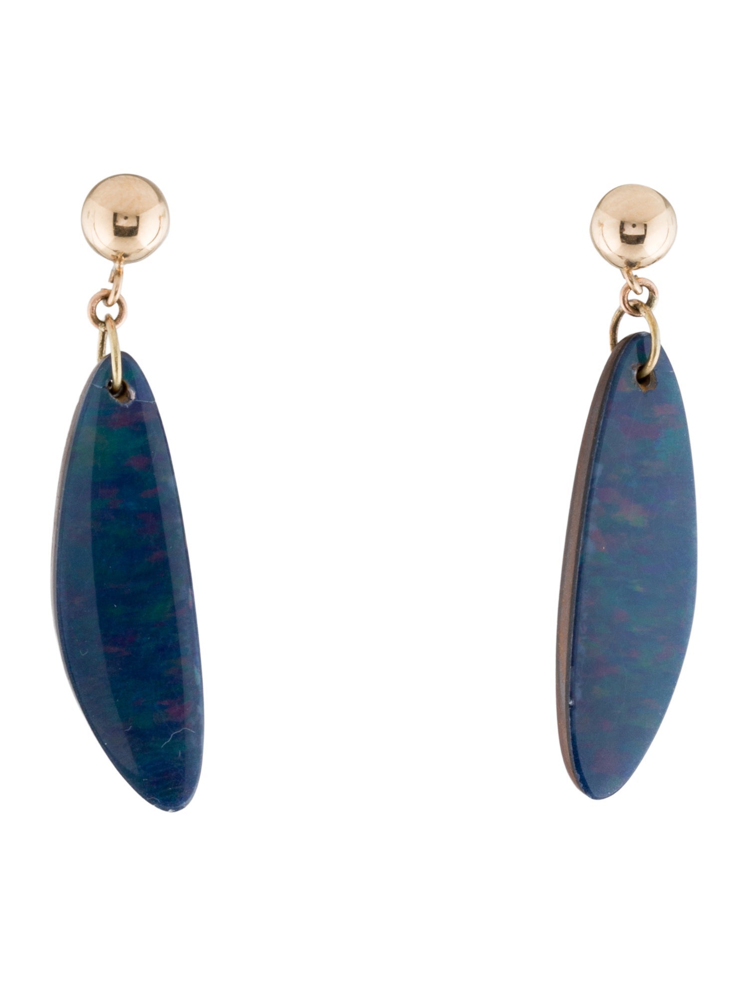 Earrings 14K Opal Doublet Drop Earrings