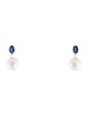 Earrings 14K Sapphire & Pearl Drop Earrings