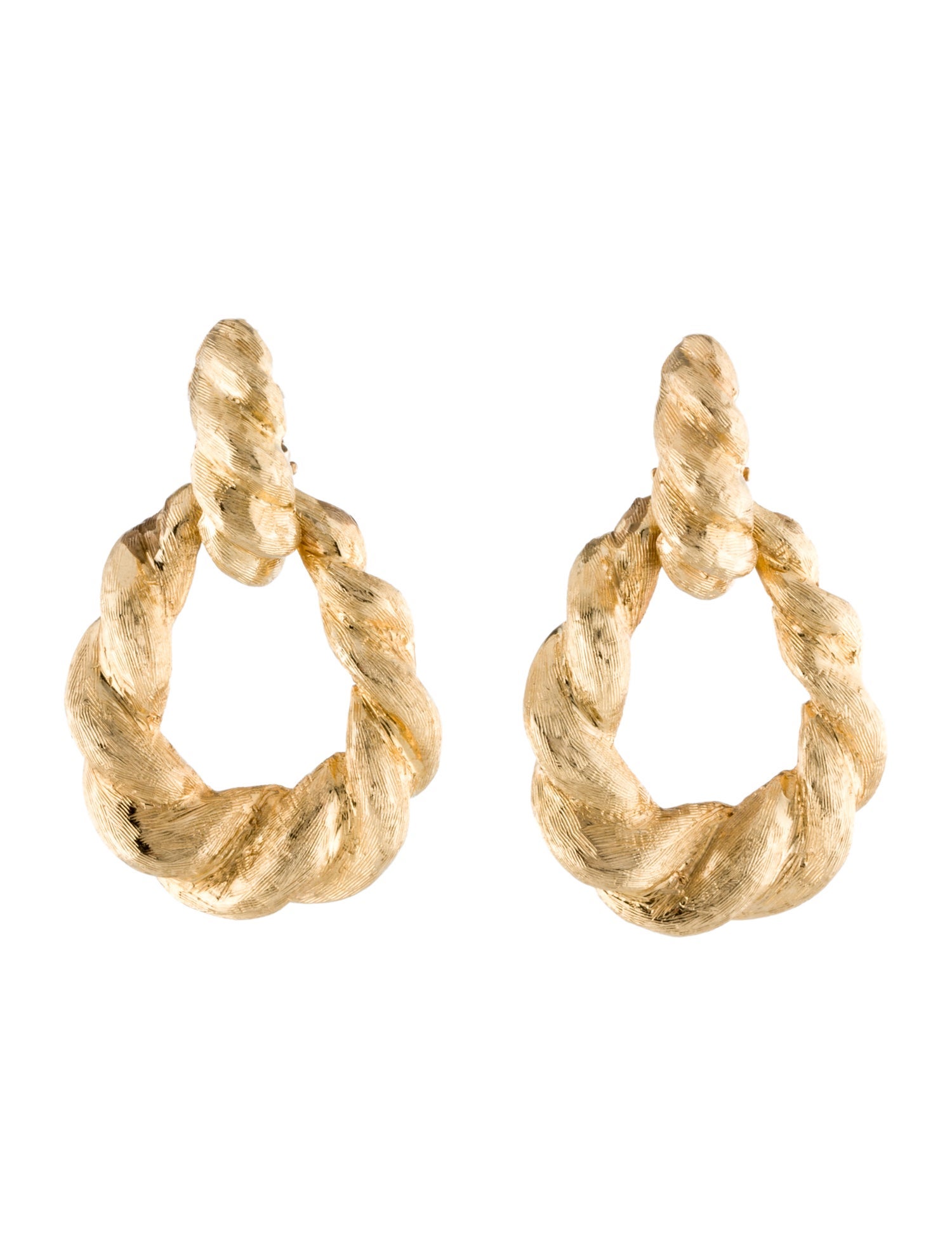 Earrings 14K Twisted Circle Drop
