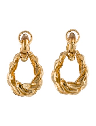 Earrings 14K Twisted Circle Drop Earrings