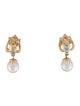 Earrings 14K Pearl & Diamond Drop Earrings