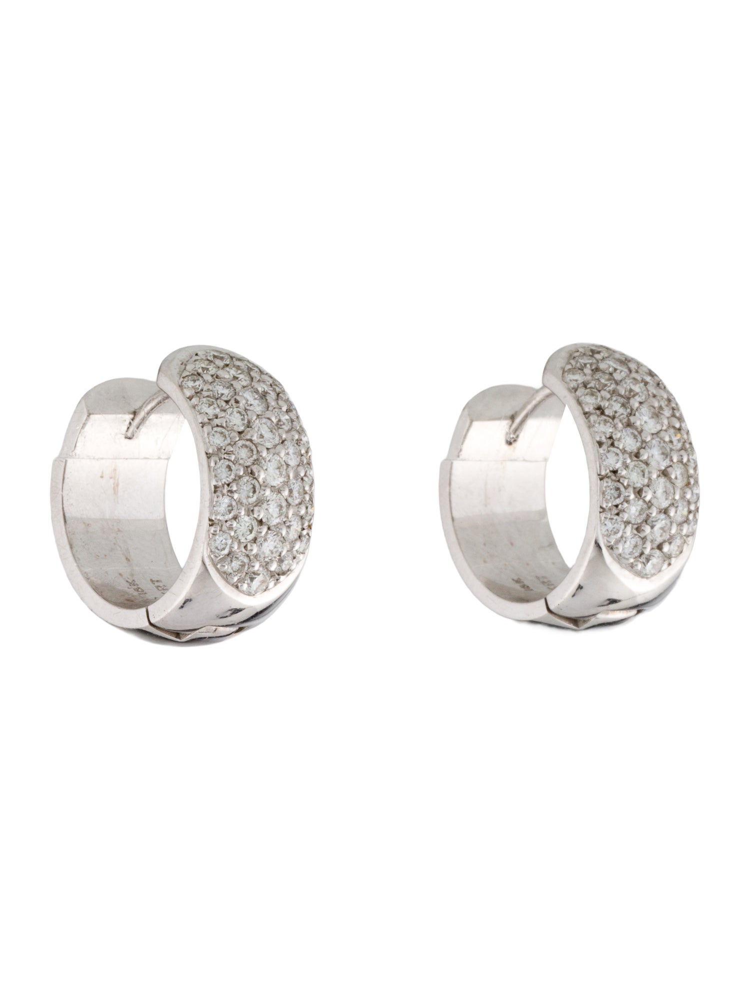 Earrings 18K 1.10ctw Diamond Huggie