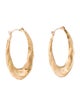 Earrings 14K Textured Hoop Earrings