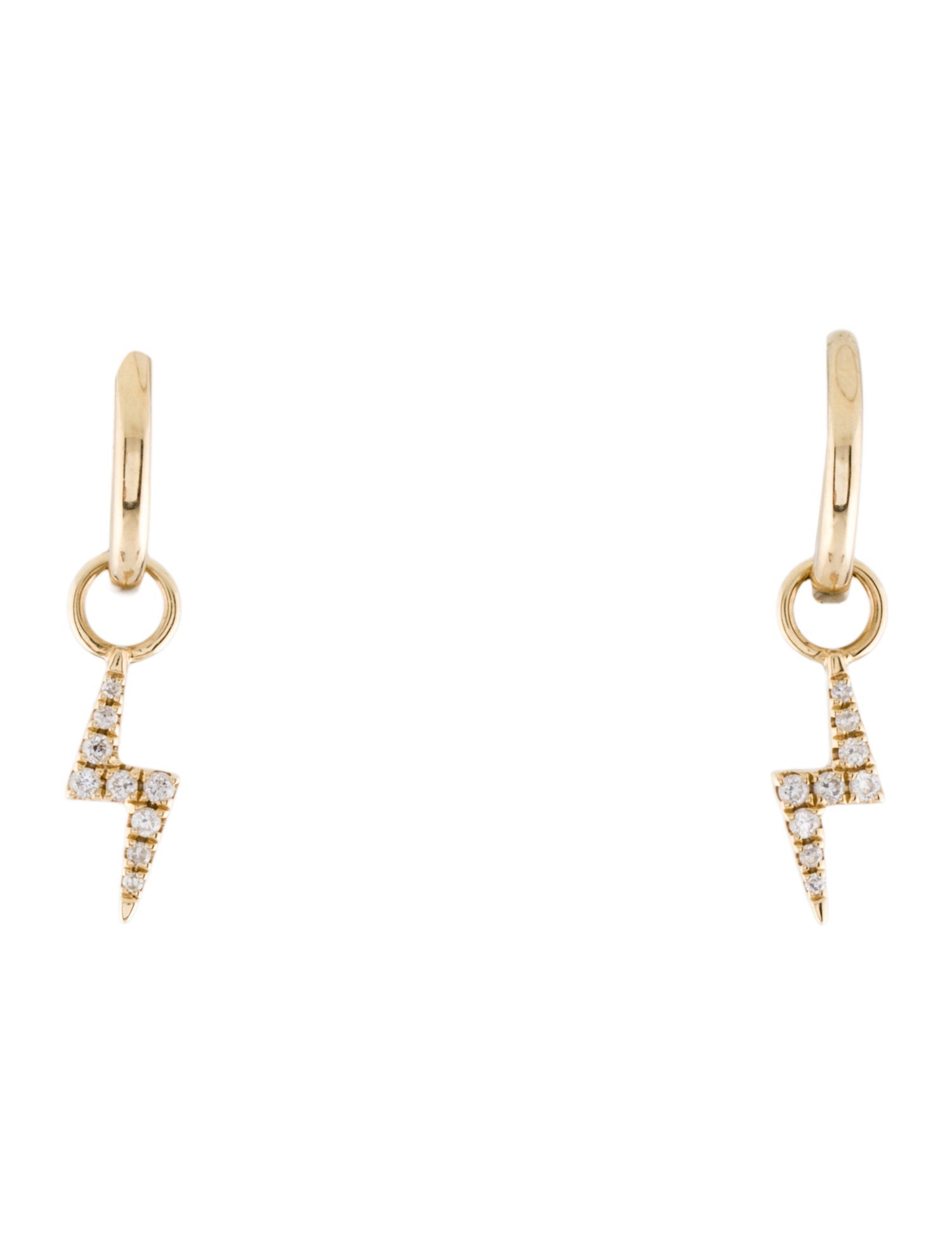 Earrings 14K Diamond Lightning Drop