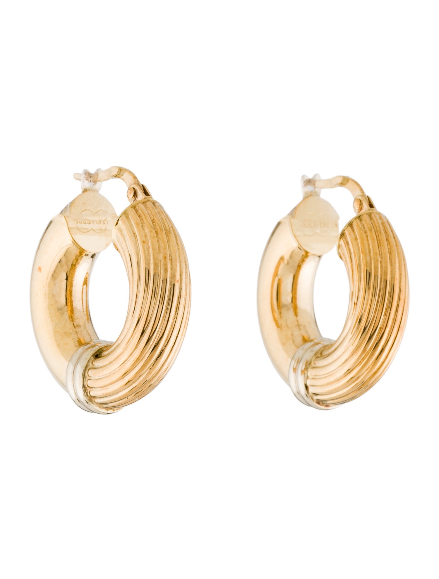 Earrings 18K Two-Tone Hoop