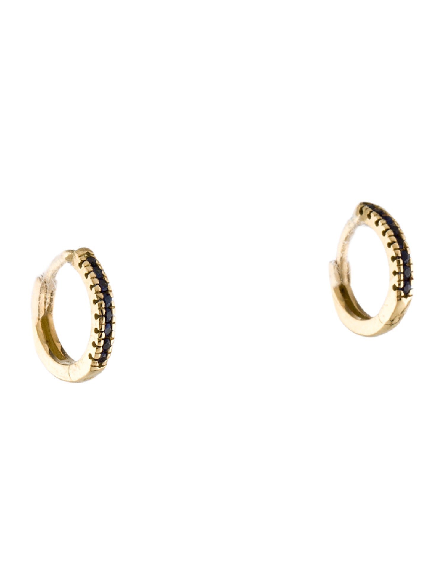 Earrings 18K Sapphire Hoop