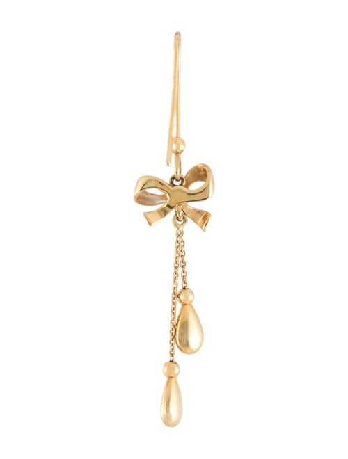 Earrings 14K Ribbon Single Drop Earring