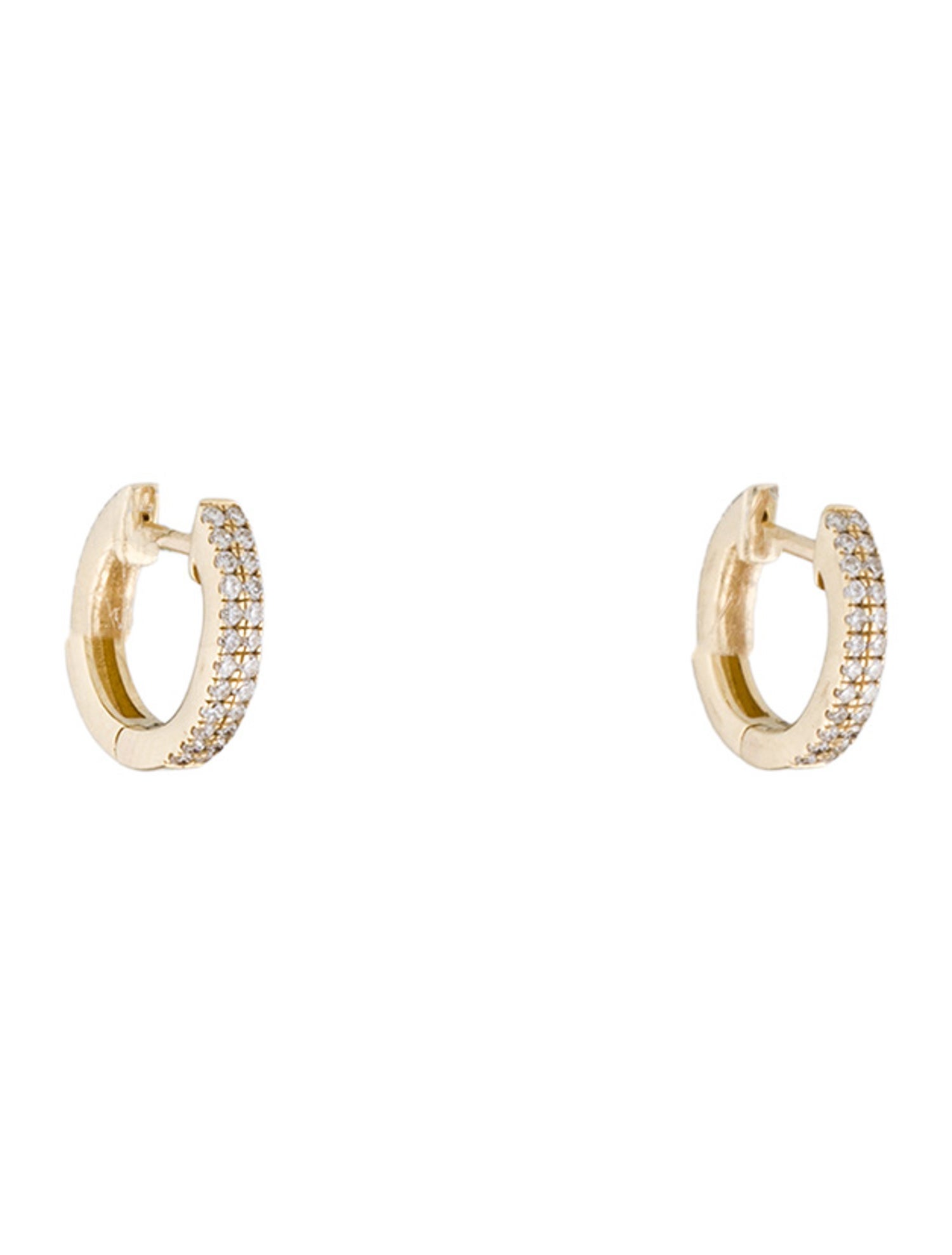 Earrings 14K Diamond Huggie Earrings