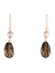 Earrings Pearl & Smoky Quartz Drop Earrings