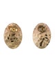 Earrings 14K Hammered Oval Stud Earrings