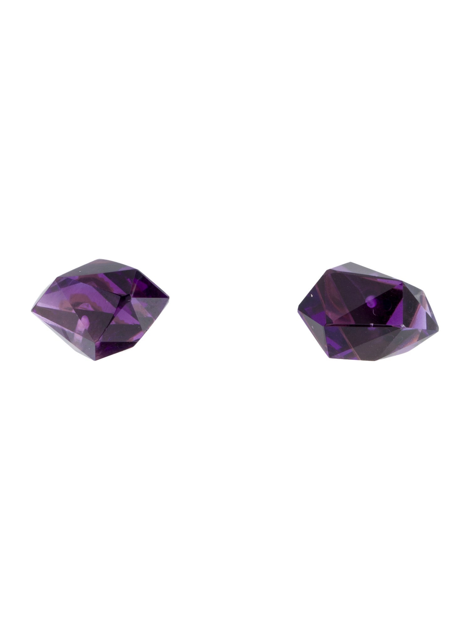 Earrings 18K Amethyst Stud Earrings