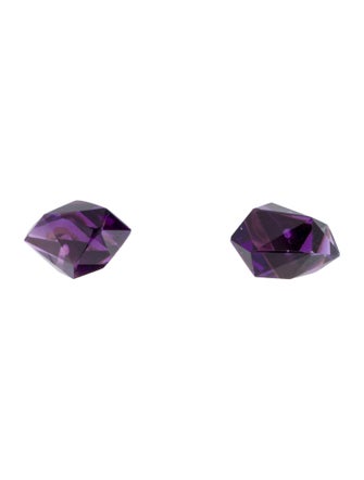 Earrings 18K Amethyst Stud Earrings