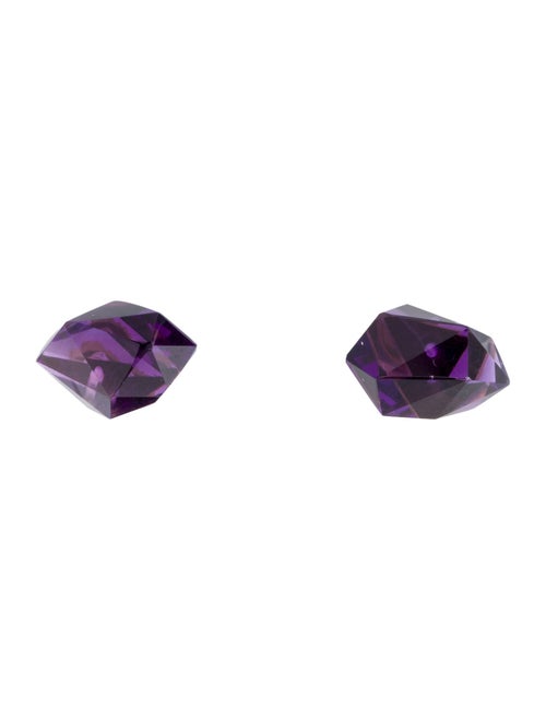 Earrings 18K Amethyst Stud Earrings