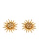 Earrings 18K Diamond Sun Stud Earrings
