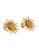 Earrings 18K Diamond Sun Stud Earrings